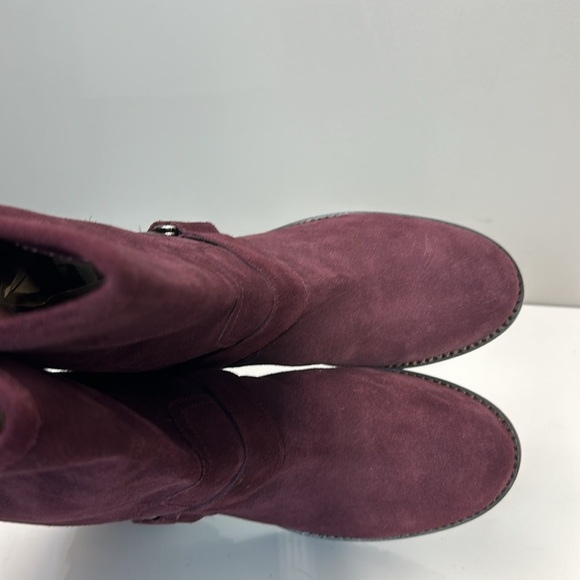 Vince Camuto Wadelyn Burgundy Suede Boots Size 9.5W - Picture 11 of 16